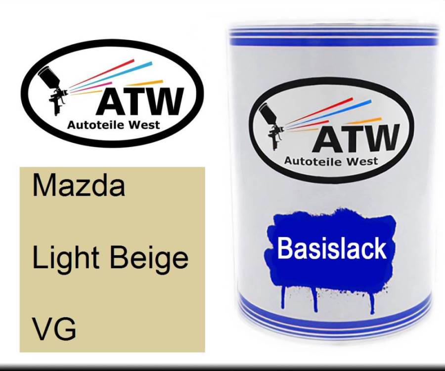 Mazda, Light Beige, VG: 500ml Lackdose, von ATW Autoteile West.